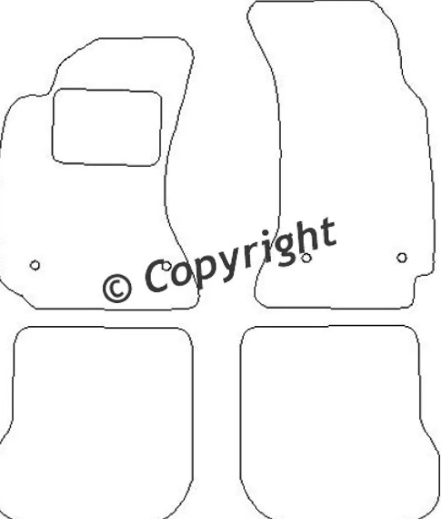 Textilmattor H-line Audi A4 B5/8D