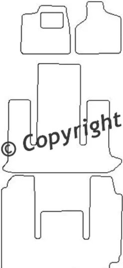 Textilmattor H-line Chrysler Voyager III SWB