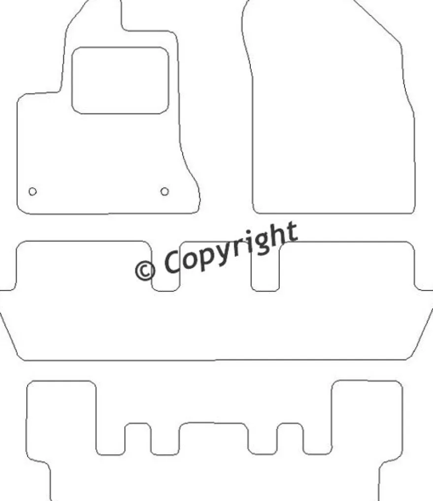 Textilmattor H-line Citroen C4 Picasso 7-sits