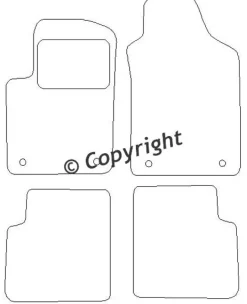 Textilmattor H-line Fiat 500 C Twinair