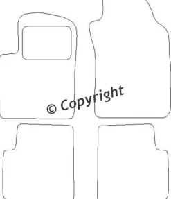Textilmattor H-line Fiat 500 Duallogic