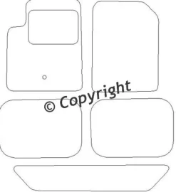 Textilmattor H-line Fiat Freemont 7-Sits