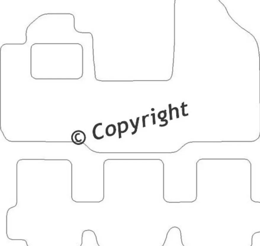 Textilmattor H-line Fiat Multipla