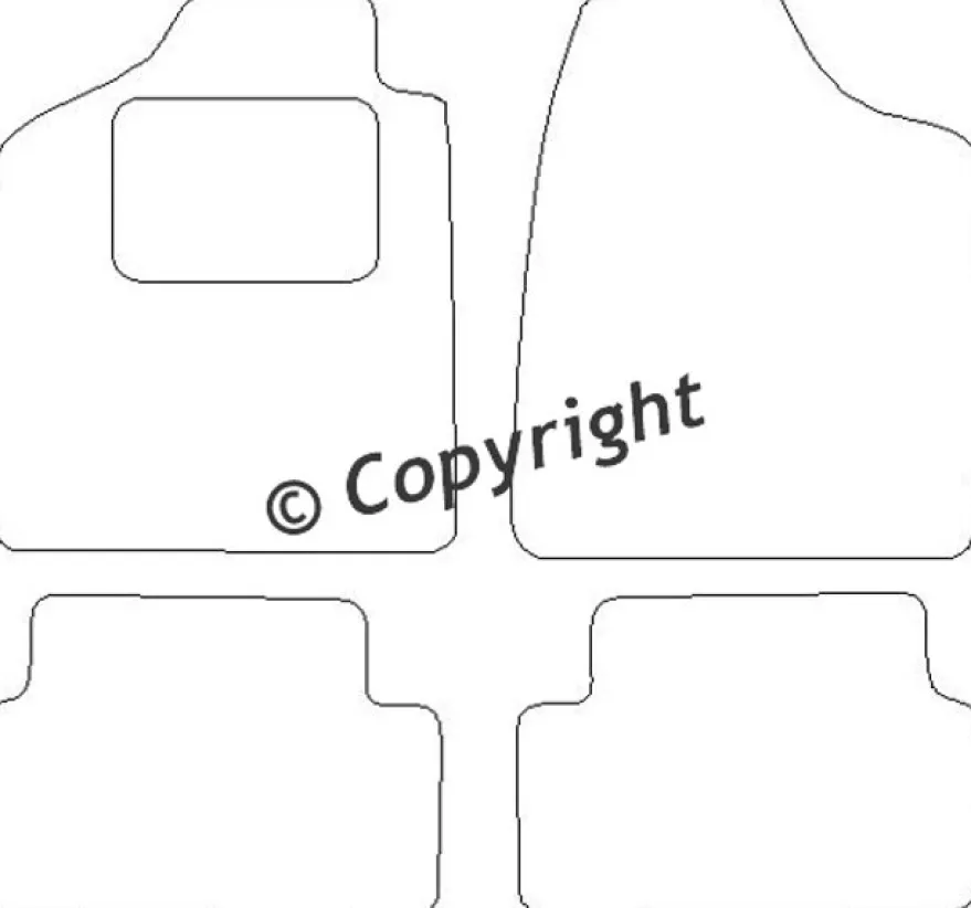 Textilmattor H-line Fiat Panda I