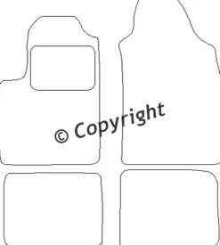 Textilmattor H-line Fiat Panda II