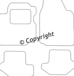 Textilmattor H-line Ford Fiesta IV