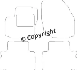 Textilmattor H-line Ford Galaxy II 5-sitts