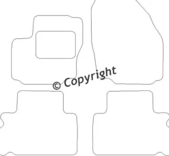 Textilmattor H-line Ford S-Max 5-sits