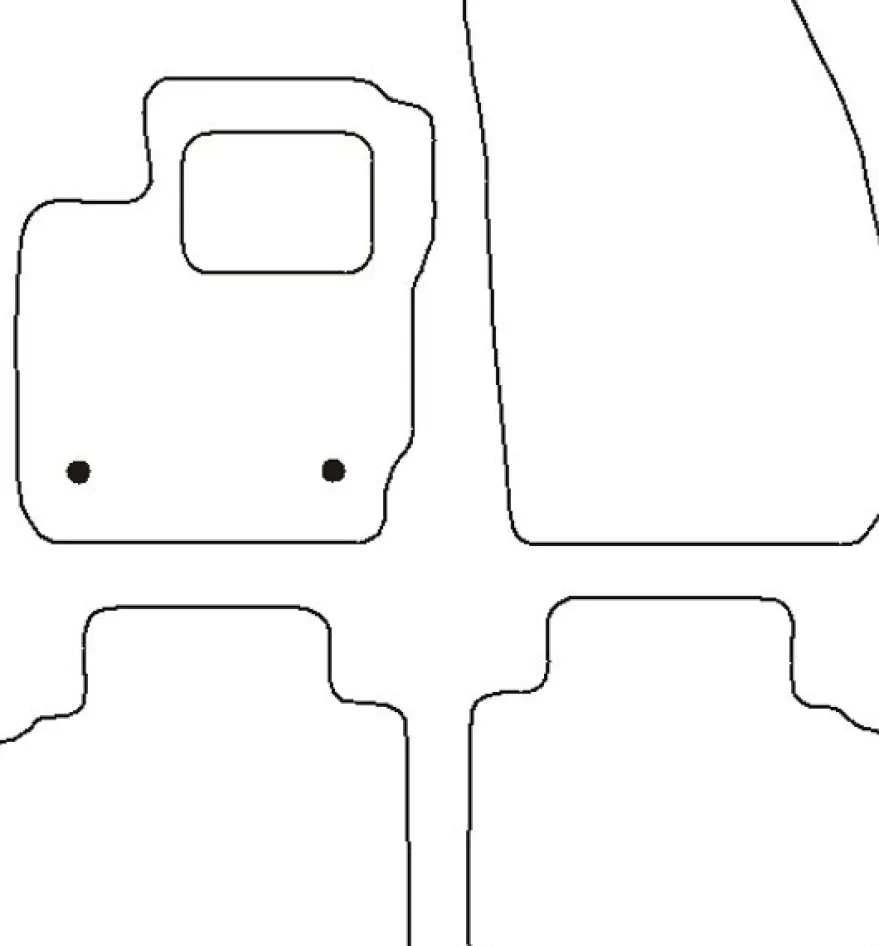 Textilmattor H-line Ford Tourneo Courier