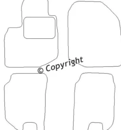 Textilmattor H-line Honda Jazz III