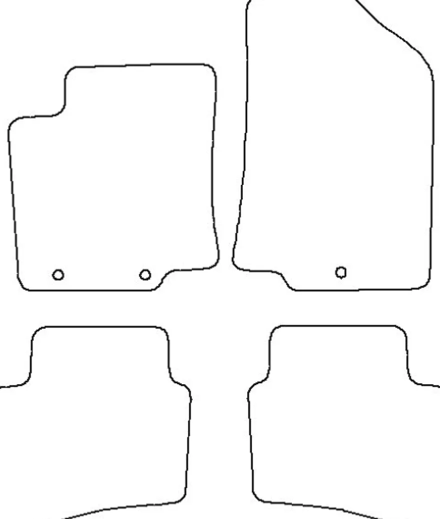 Textilmattor H-line Kia Rio III