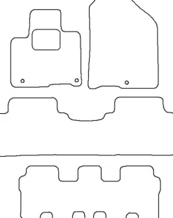 Textilmattor H-line Kia Sorento III UM 7-Sits