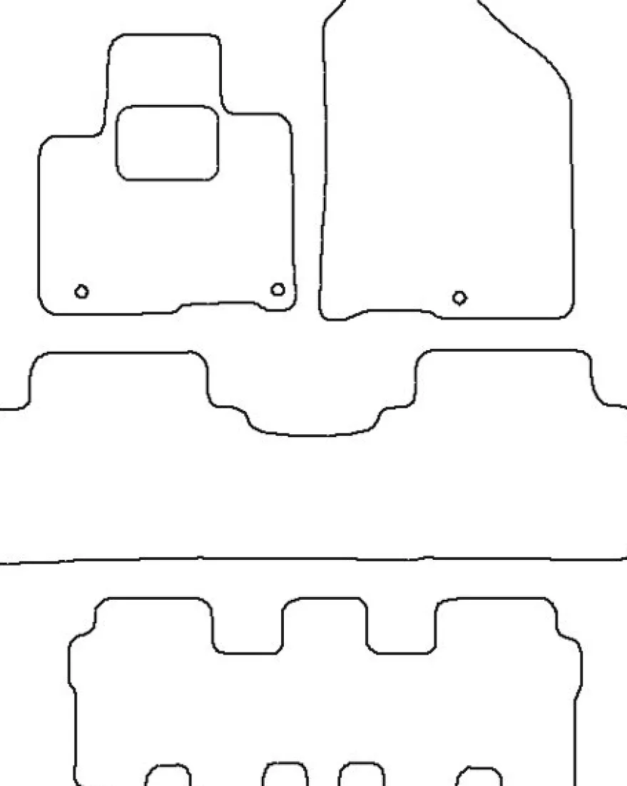 Textilmattor H-line Kia Sorento III UM 7-Sits