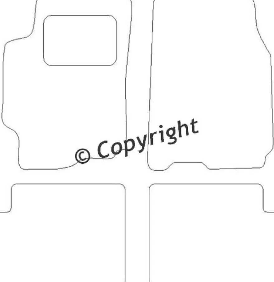 Textilmattor H-line Mazda 626