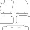 Textilmattor H-line Mazda 5 7-Sits