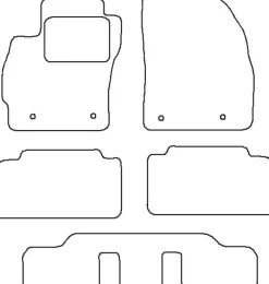 Textilmattor H-line Mazda 5 7-Sits