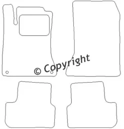 Textilmattor H-line Mercedes-Benz CLA-Klass C117