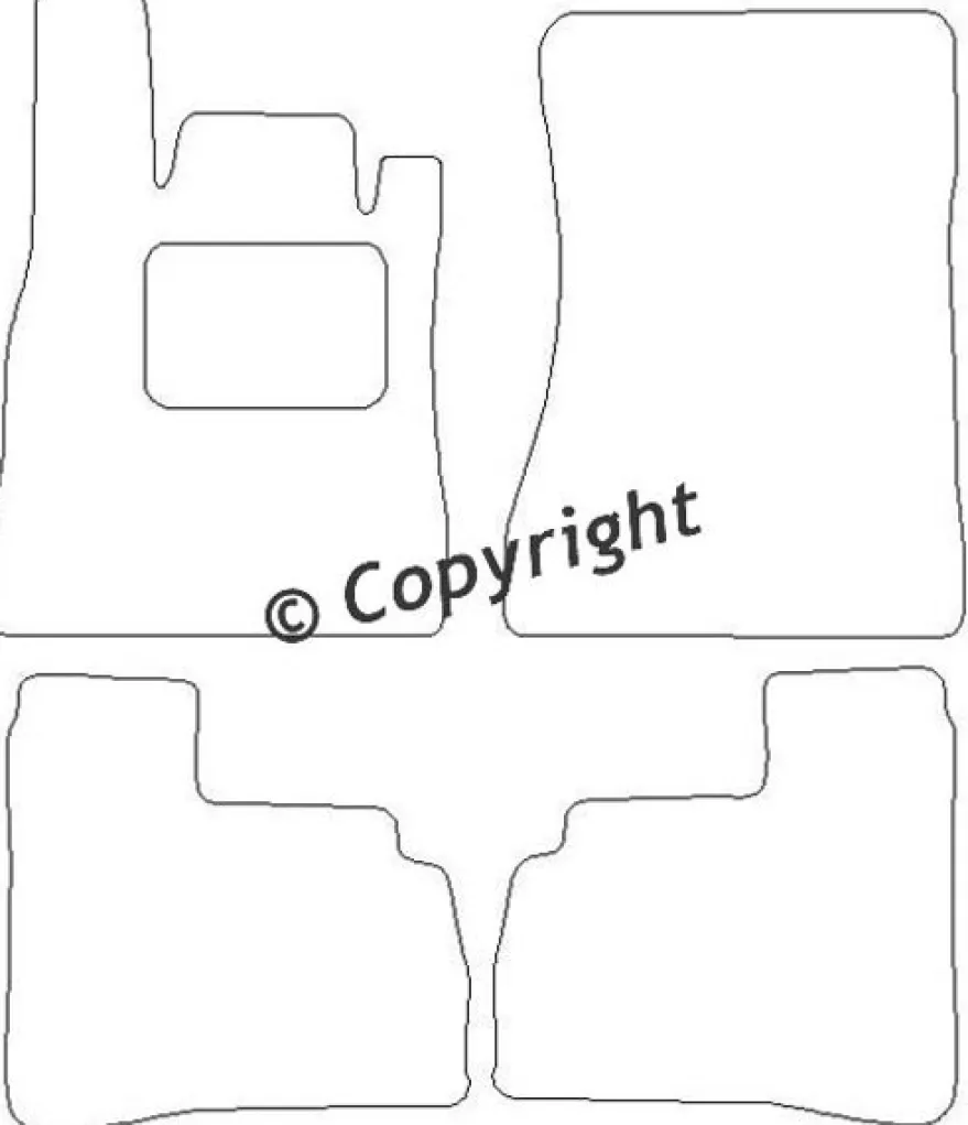 Textilmattor H-line Mercedes-Benz S-Klass W221