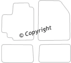Textilmattor H-line Nissan Pixo