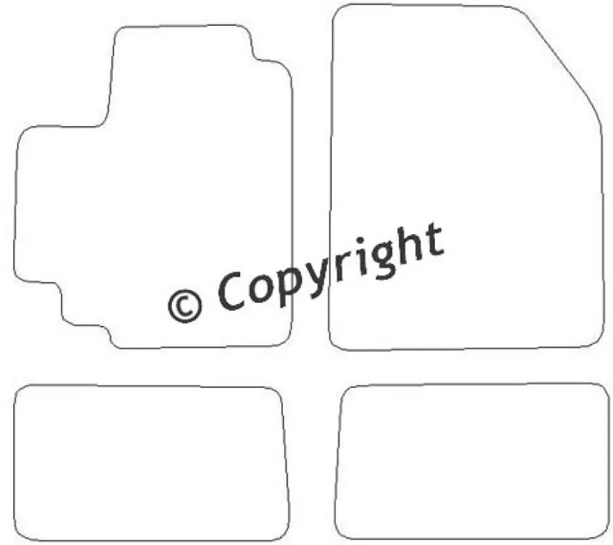 Textilmattor H-line Nissan Pixo