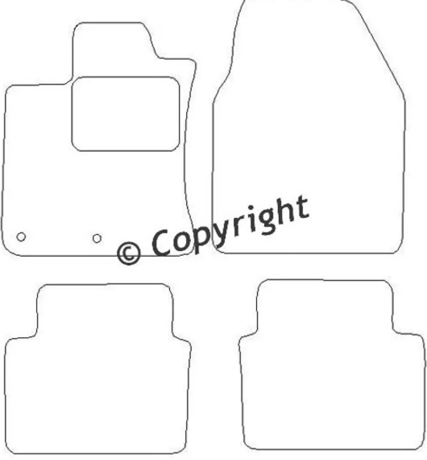 Textilmattor H-line Nissan Qashqai 7-Sits