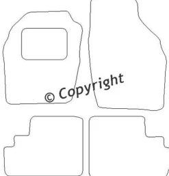 Textilmattor H-line Opel Agila A