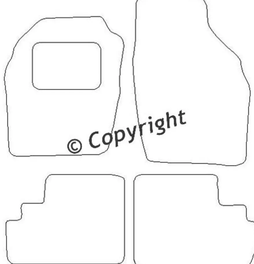 Textilmattor H-line Opel Agila A