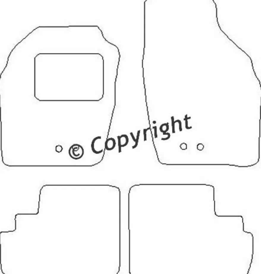 Textilmattor H-line Opel Agila A