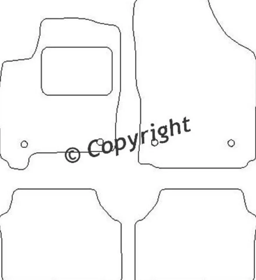 Textilmattor H-line Opel Meriva A