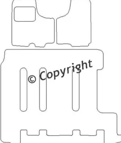 Textilmattor H-line Opel Vivaro A 9-Sits