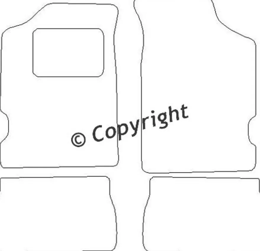 Textilmattor H-line Peugeot 106