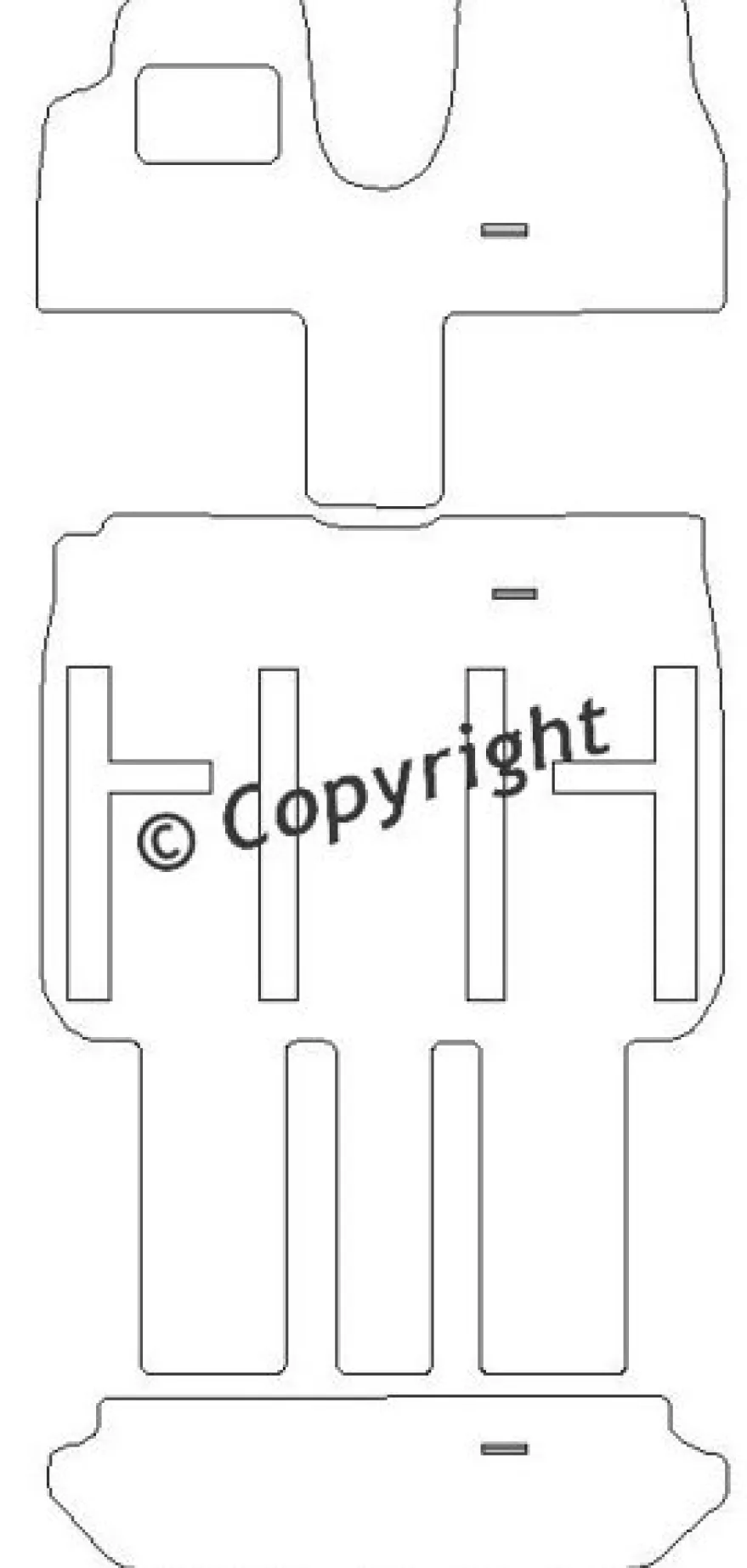Textilmattor H-line Peugeot 807 6-Sits