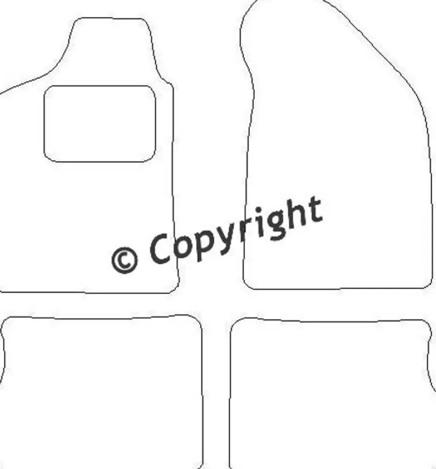Textilmattor H-line Renault Clio I