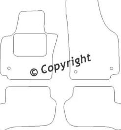 Textilmattor H-line Seat Altea / Toledo III