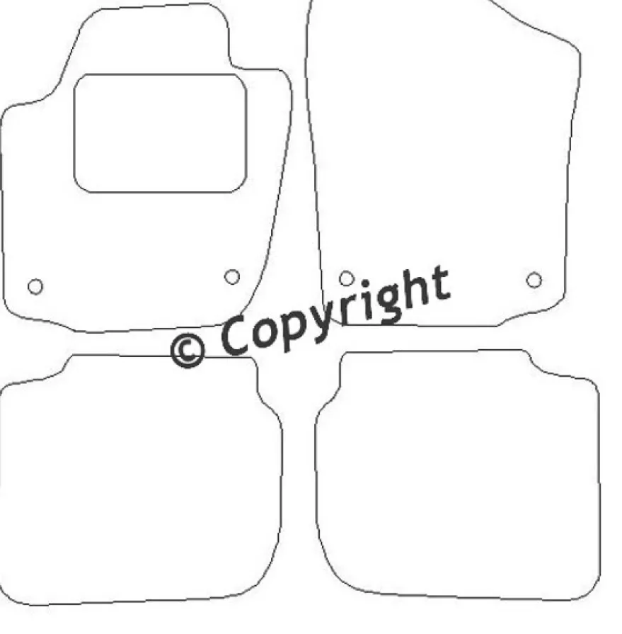Textilmattor H-line Seat Toledo IV