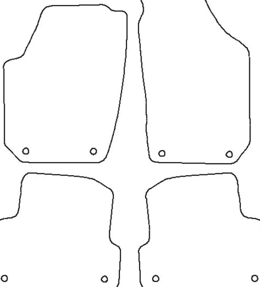 Textilmattor H-line Skoda Fabia II