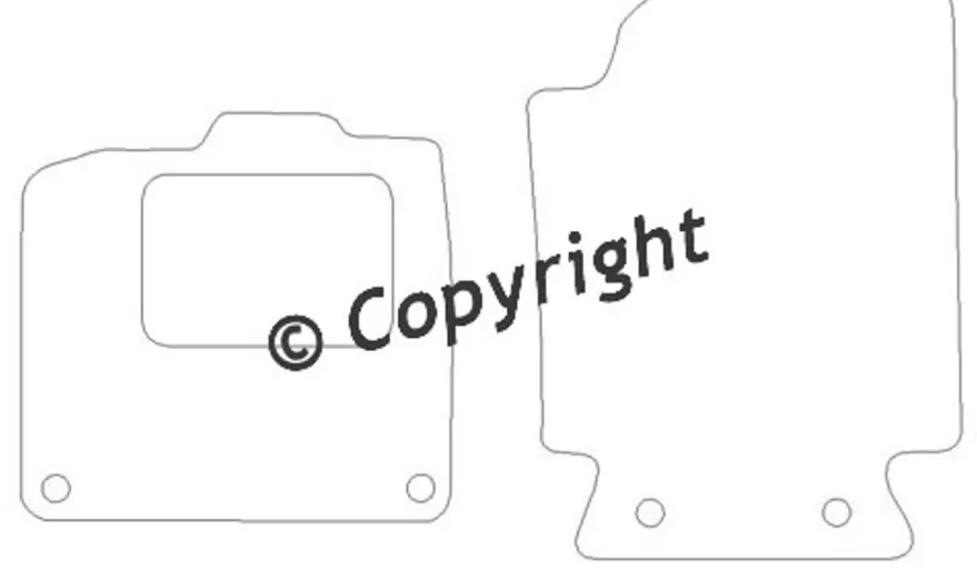 Textilmattor H-line Smart ForTwo II