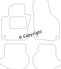 Textilmattor H-line VW Eos
