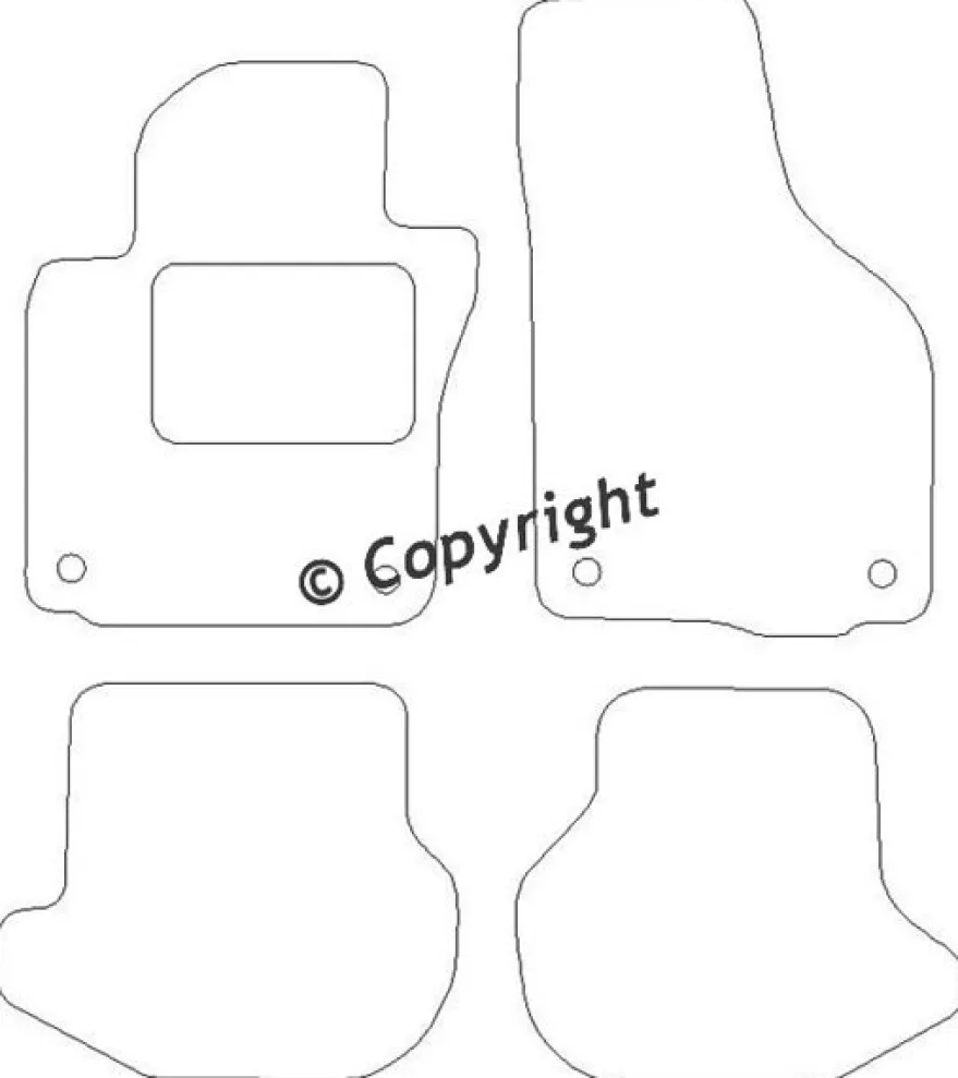 Textilmattor H-line VW Eos