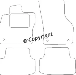 Textilmattor H-line VW Golf 7
