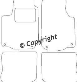 Textilmattor H-line VW Golf IV
