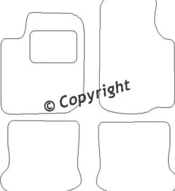 Textilmattor H-line VW Golf IV Cab