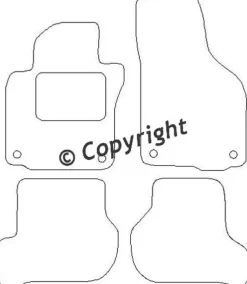 Textilmattor H-line VW Golf 5 / 6 / Scirocco
