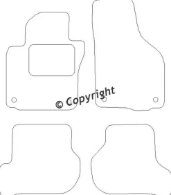 Textilmattor H-line VW Jetta III