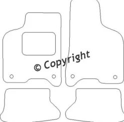Textilmattor H-line VW Lupo