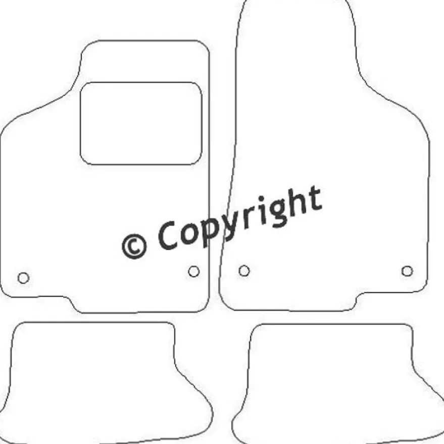 Textilmattor H-line VW Lupo 3