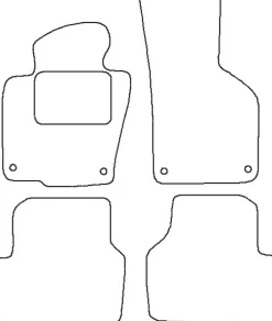 Textilmattor H-line VW Passat B7 3C