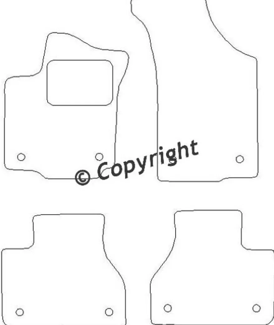 Textilmattor H-line VW Phaeton