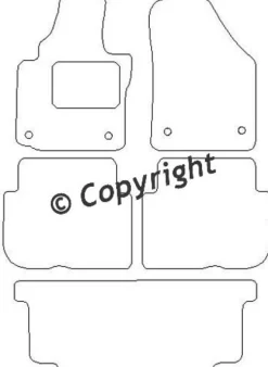 Textilmattor H-line VW Touran 7-Sits