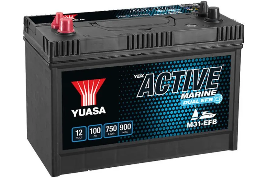 Yuasa Marin Startbatteri M31-EFB 12V, 100Ah, 750A